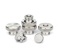 Serrare i dadi zigrinati, Dado cieco zigrinato a testa alta con foro for pollice, M3-M12 in acciaio inossidabile 304, ritorto a mano(Blind Hole,M4 2Pcs)