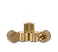 Serrare i dadi zigrinati, Dado zigrinato cieco a testa piccola in ottone M2-m8, 5-100 pezzi/lotto(Brass Thumb Nut,M3 10PCS)