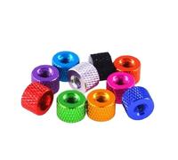 Serrare i dadi zigrinati, Dado zigrinato in alluminio da 20 pezzi M2-M4 con foro passante rotondo, serraggio manuale(Silver,M2)