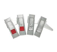 Serratura a bottone, serratura della porta del gabinetto di distribuzione, serratura dell'archivio, scatola elettrica, serratura dell'aereo, serratura di rimbalzo, 1 pezzo(Red button with key)