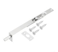 Serratura a bullone nascosto in acciaio inossidabile con testa piatta e molla di tenuta automatica, progettata per porte doppie scorrevoli tra cui applicazioni su balcone e patio (20,3 cm)