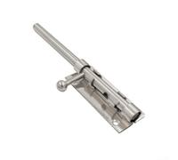 Serratura a bullone per porta scorrevole per bagno, WC e capannone, realizzata in acciaio inossidabile con finitura cromata per una lunga durata (20,3 cm)