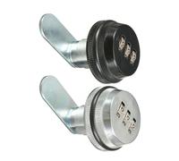 Serratura a camma con combinazione a 3 cifre da 7/8 pollici, rotante, per armadietti, cassetti, cassette postali, armadietti, porte, serratura di sicurezza, 1 pezzo (argento H 20 mm)