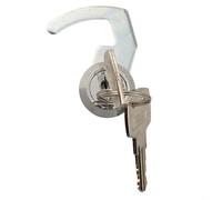 Serratura a camma in lega di zinco con clip rapida per cassetto contanti, terminale POS, armadio in metallo, scatola di volo e distributori automatici, design di codifica sicura, finitura argento (A)