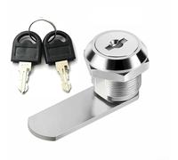 Serratura a camma per armadietto, in lega di zinco, 16/20/25/30 mm, con 2 chiavi, ricambio per cassetto, armadio, armadietto, schedario, armadietto degli attrezzi, porta in vetro, (25 mm)