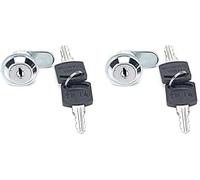 Serratura a camma, serratura for cassetta postale di sicurezza, a 2 pezzi for porta da 15 mm e a for tubo for cassetti con cilindri a chiave superficie zincata, cromata