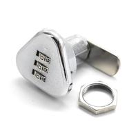 Serratura a camma, serratura per schedario, Serratura a camma con combinazione triangolare senza chiave a 3 cifre for armadietti MMS256 1 pezzo di varie dimensioni(L 30.5mm)