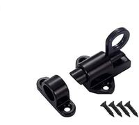 Serratura a catena a chiavistello for porta di sicurezza in lega alluminio for bagno casa(Black)