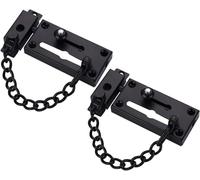 Serratura a catenaccio, Catena antifurto for catena in acciaio inossidabile con fibbia for porta(Black,1pc)