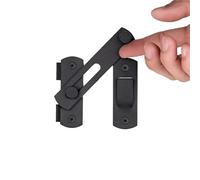 Serratura a catenaccio, Chiavistello scorrevole for porta, chiavistello for ad angolo retto in acciaio inossidabile da 4 pollici, sicurezza for fienile bicolore 180 gradi, 1/3/5 pezzi(Black,5PCS)