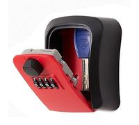 Serratura a chiave, Combinazione a 4 cifre con montaggio a parete for esterno serratura a codice ad alta sicurezza, piccola cassetta for codici chiave, casseforti for chiavi, for , armadietto for(Red)