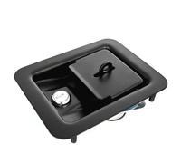Serratura a chiave quadrata nera o in acciaio inox per auto, autobus, camion, tronco, scatola elettronica, accessori per pickup, MS217, 1 pezzo (può usare lucchetto)
