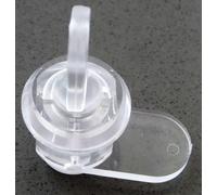 Serratura a chiavistello per vetrina in materiale acrilico/plastica