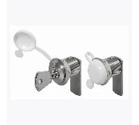 Serratura a Cilindro 25 mm in Ottone Cromato - Serratura con Chiave e Cappuccio Stagno