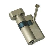 Serratura a cilindro europeo, Cilindro di serratura asimmetrico altezza nucleo 32 mm lunghezza 50 cilindro for porta in vetro senza telaio con pomello 5 chiavi(Type a)
