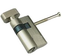 Serratura a cilindro europeo, Cilindro di serratura asimmetrico altezza nucleo 32 mm lunghezza 50 cilindro for porta in vetro senza telaio con pomello 5 chiavi(Type B)