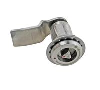 Serratura a cilindro in acciaio inox 304 for armadietto di controllo, serratura for porta in ferro, serratura a triangolo con quattro linguette angolari, 1 pezzo(Triangle Non-Adj)