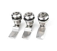 Serratura a cilindro in acciaio inox con linguetta dritta e linguetta curva, serratura triangolare estesa e angolo esteso for armadietto GH=30mm 1 pz(BH0)