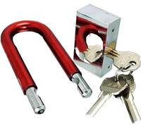 Serratura a cilindro Lucchetto ad anello lungo con 3 chiavi, larghezza del corpo lucchetto 60 mm-70 mm, utilizzato for la serratura della porta recinzione magazzino delle biciclette, aperto(60x185mm)