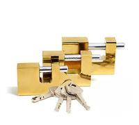 Serratura a cilindro Lucchetto con chiave in lega di acciaio, 4 chiavi, larghezza 50 mm, 60, 70, 3 confezioni