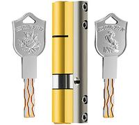 Serratura a cilindro per porte, Serratura a cilindro for porta in PVC, nucleo in rame pieno, classe C, 36 denti, doppia faccia, 8 chiavi, diverse misure(80mm40add40)