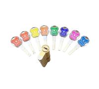 Serratura a cilindro, Serratura for porta in ottone, cilindro con doppia apertura, lama anti-rottura, barra in acciaio inox, in scanalatura a serpente, 8 chiavi(65(32.5 32.5))