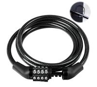 Serratura a codice a quattro cifre, Lucchetto Bicicletta Catena, Cavo Lucchetto Bici con Combinazione 4 Cifre, Applicabile a per Moto, Cancelli, Recinzioni, migliorare Alta Sicurezza
