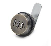 Serratura A Combinazione For Armadietto, In Lega Di Zinco, Nera/argento, Con Password, Sicurezza, Automazione Domestica, 1 Pz.(Red Bronze 20mm)