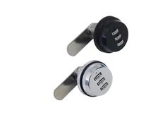 Serratura a combinazione in lega di zinco for cassetti, armadietti, porte, scatole di distribuzione for apparecchiature, 1 pezzo(Black 16 mm)