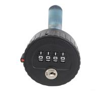 Serratura a combinazione per armadietti con chiave, in lega di zinco e ABS, serratura per cassetti per casa e ufficio, facile ripristino del codice, chiave di backup inclusa (30 mm nero)