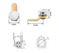 Serratura a croce per armadi elettrici con linguetta girevole e coperchio scorre
