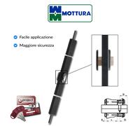 Serratura a fascia verticale Mottura altezza 2 5 m Nera art. 32.592