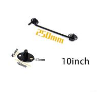 Serratura a gancio e occhiello per cabina con supporto silenzioso in acciaio inossidabile per una sicura ritenzione di cancelli e capannoni, resistente alla ruggine (25,4 cm)