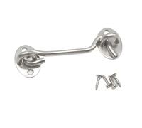 Serratura a gancio per cancelli, Gancio for cabina con interruttore di sicurezza a mezzaluna 5 pezzi da 3-4 pollici multicolore(Silver,3 Inch)