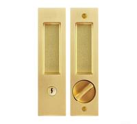 Serratura a gancio per porta scorrevole con chiave in lega di zinco per una sicurezza affidabile su porte scorrevoli interne esterne tra cui patio, balcone, bagno (oro))
