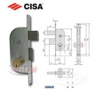 SERRATURA A INFILARE CISA 42420 PER CANCELLI CILINDRO FISSO SCIVOLO E MANDATE