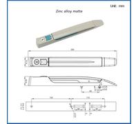 Serratura a leva di messa a terra, maniglia girevole for armadio di controllo strumenti industriali, serratura for porta scatola di distribuzione mobile, lega di zinco(Matte)