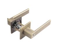 Serratura a maniglia a tre poli americana, nera, for porta interna della camera da letto, bagno, porta di passaggio, serratura a maniglia a tre poli for impieghi gravosi, sferica(Bronze ET with key)