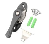 Serratura a mezzaluna con gancio per porte scorrevoli, realizzata in acciaio inossidabile e plastica per soddisfare le esigenze di sicurezza residenziale e di sicurezza dei bambini (grigio)