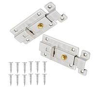 Serratura a molla, 2 set di chiavistelli for porte scorrevoli in acciaio inossidabile for serrature sicurezza for camera da letto, viti