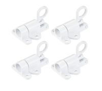 Serratura A Molla For Porta A In Lega Di Alluminio Da 2/4 Pezzi, Sicurezza Automatica E A Chiusura, Meccanismo Rimbalzo Durevole Con Anello Accessori Hardware(White 4pcs)