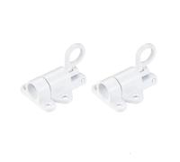 Serratura A Molla For Porta A In Lega Di Alluminio Da 2/4 Pezzi, Sicurezza Automatica E A Chiusura, Meccanismo Rimbalzo Durevole Con Anello Accessori Hardware(White 2pcs)