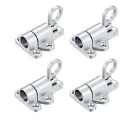 Serratura A Molla For Porta A In Lega Di Alluminio Da 2/4 Pezzi, Sicurezza Automatica E A Chiusura, Meccanismo Rimbalzo Durevole Con Anello Accessori Hardware(Silver 4pcs)