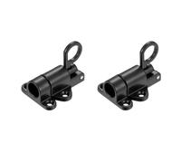 Serratura A Molla For Porta A In Lega Di Alluminio Da 2/4 Pezzi, Sicurezza Automatica E A Chiusura, Meccanismo Rimbalzo Durevole Con Anello Accessori Hardware(Black 2pcs)