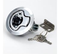 Serratura a pannello da 45 mm, in lega di zinco, con maniglia a filo, for mobili, accessori for auto, cassetta degli attrezzi, porta del bagno, 1 pezzo(739-2 With key Black)