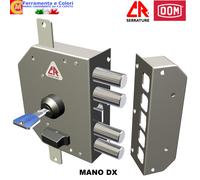Serratura a Pompa Per Porta Legno CR DOM 3250K55 Triplice Mano Destra Con Pomolo