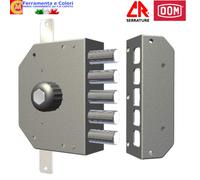 Serratura a Pompa Per Porta Legno CR DOM Con Pomolo Triplice 5 Catenacci Mano DX