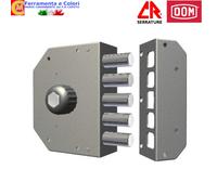 Serratura a Pompa Per Porte In Legno CR DOM 5 Catenacci con Cilindro Pomolo 60mm