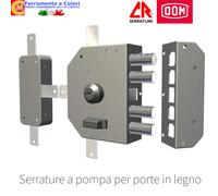 Serratura a Pompa Porta Legno DOM CR 3350 Chiusura Quintupla Mano DX Con Chiave