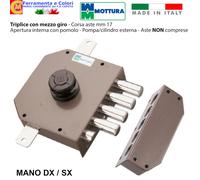 Serratura a Pompa Triplice Con Pomolo Mezzo Giro MOTTURA Mano DX SX 4 Catenacci